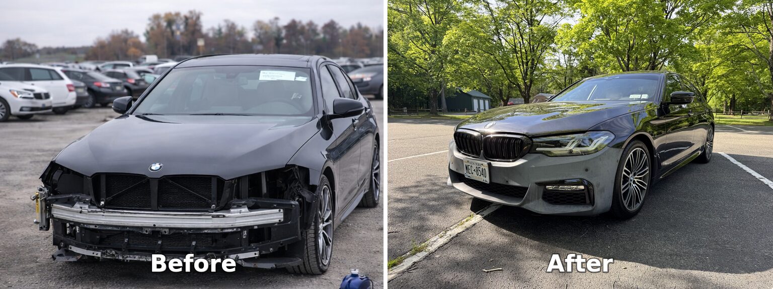 2018 BMW 530i G30 rebuild before and after