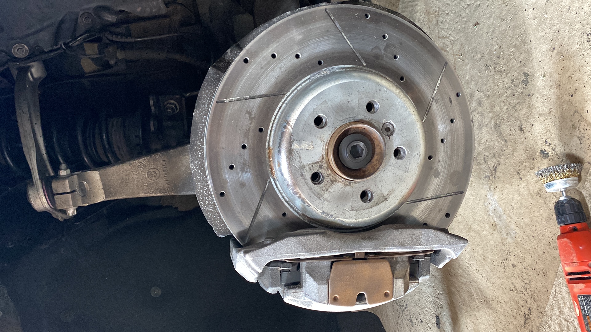 BMW 750xi brake work